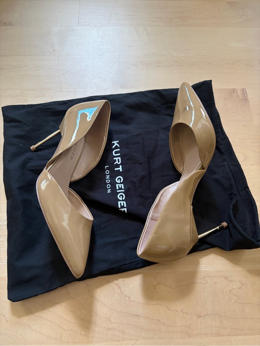 Kurt Geiger London Nude Patent Stiletto Pumps sz 39
